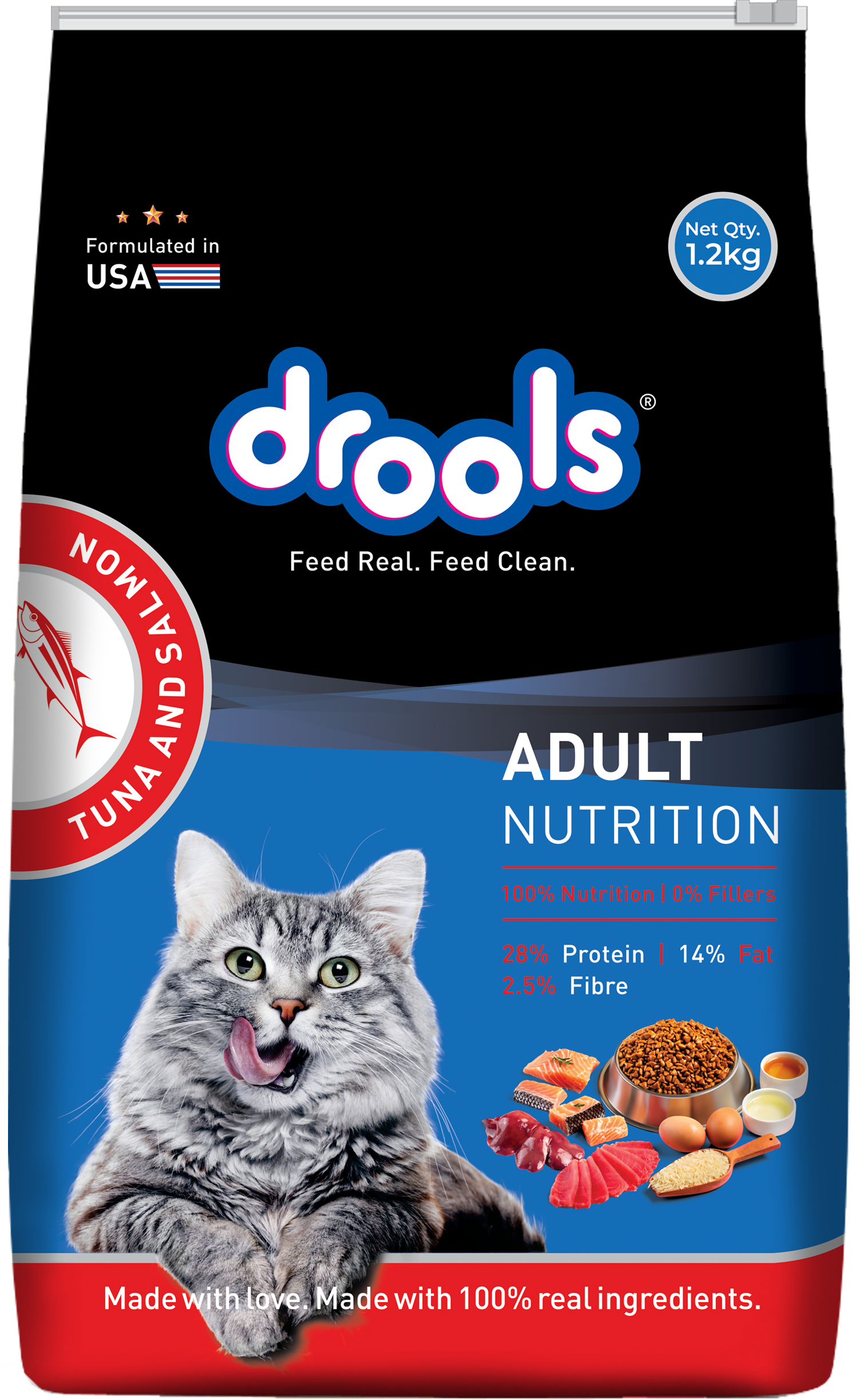	 Drools Tuna & Salmon Adult Cat Food
